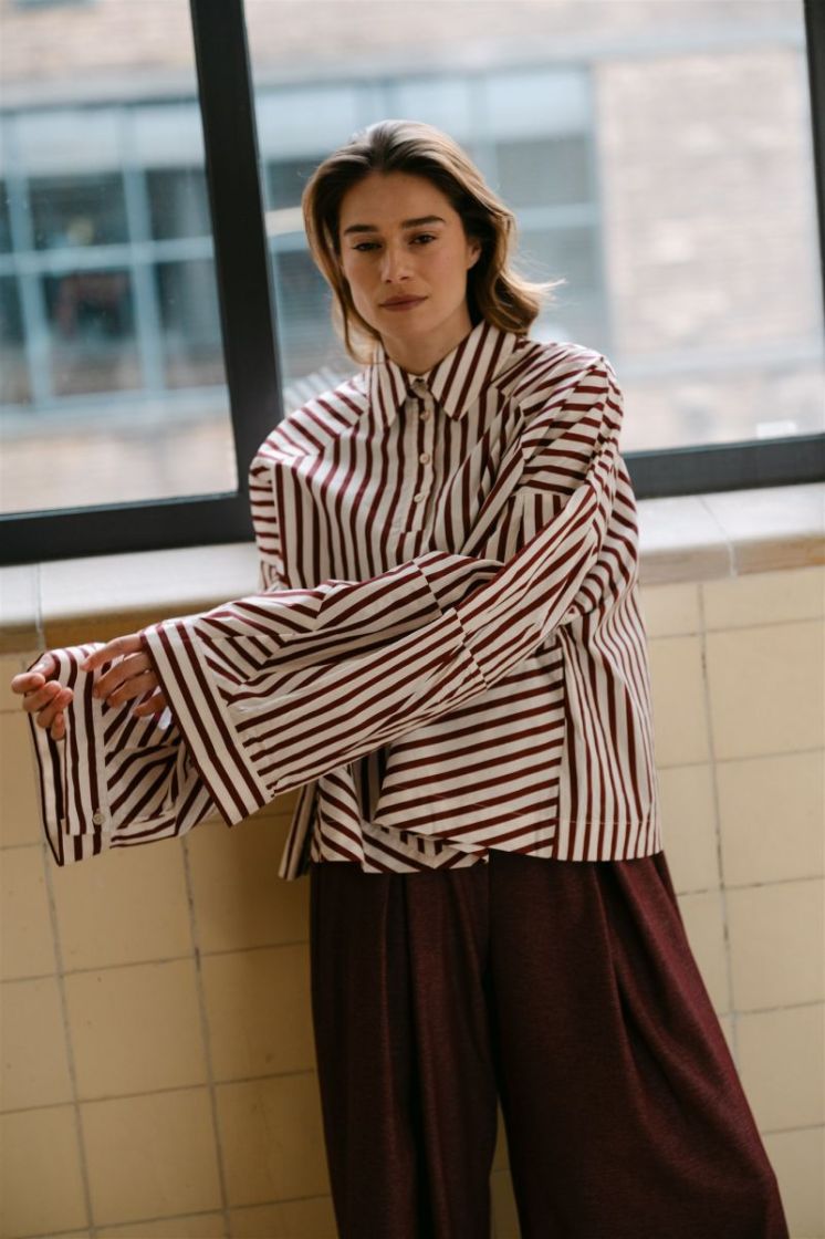 OSLO Burgundy Stripe