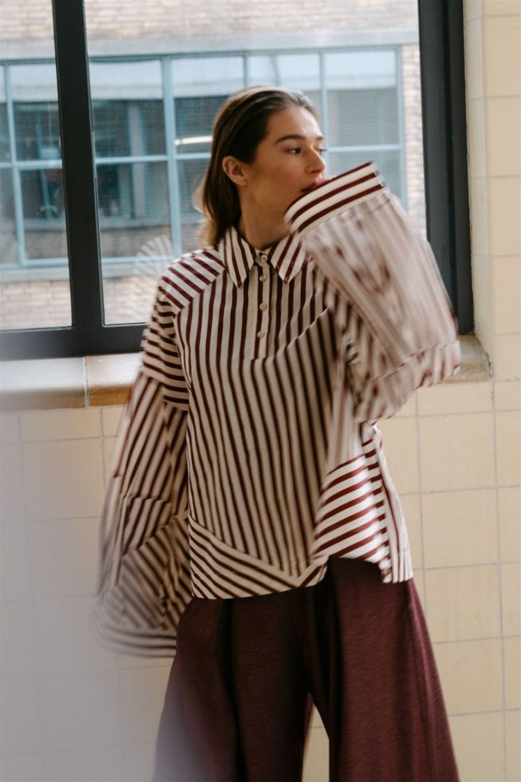OSLO Burgundy Stripe