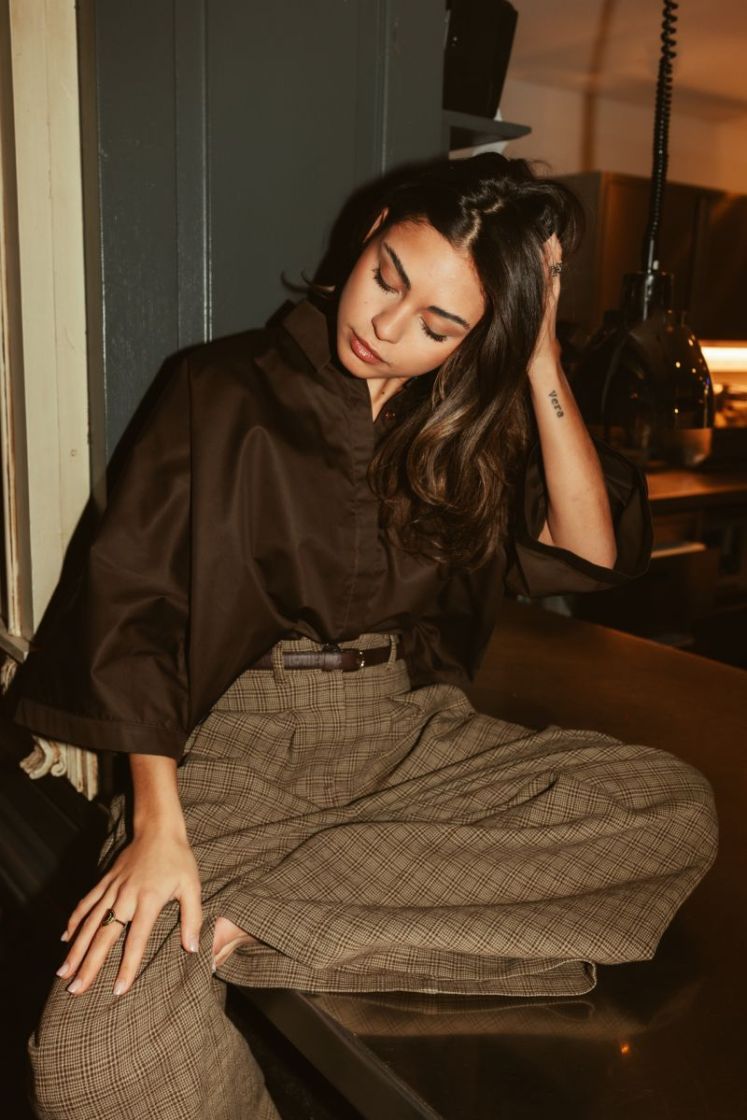 BLOUSE JUNE  Chocolat brown 