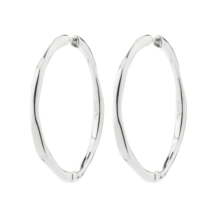 PRESENCE Hoop Earrings Silver SILVER