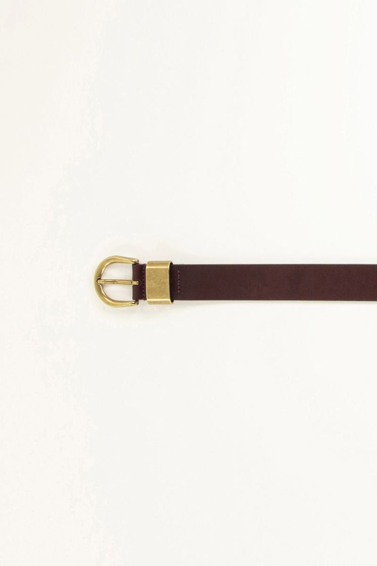 MILOA BELT WITH METAL LOOP Burgundy