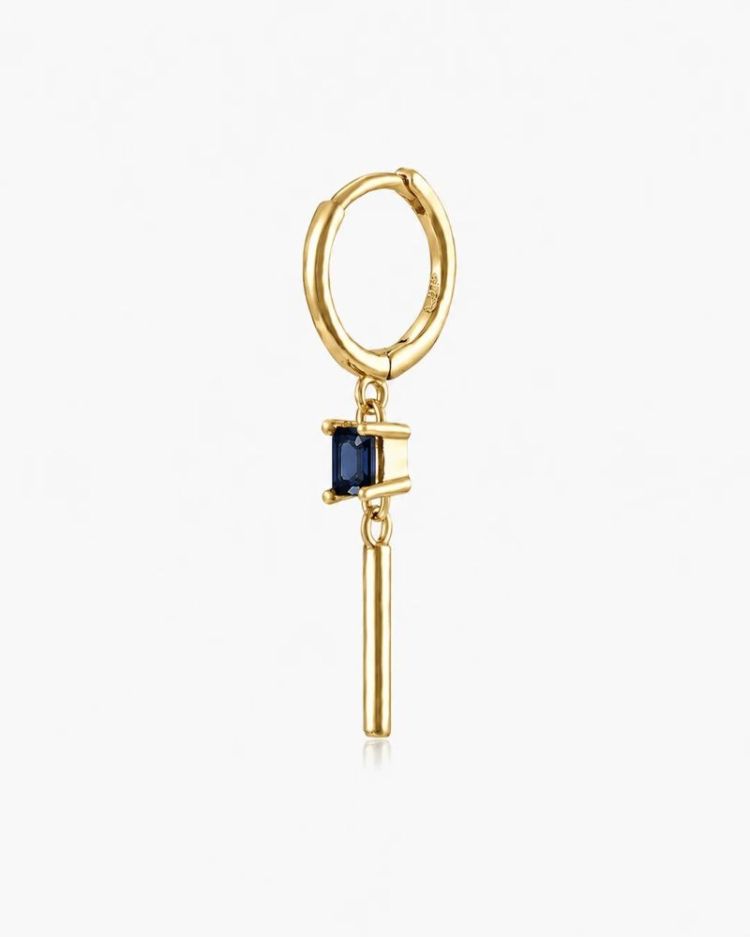 MED DIAMOND DROP DARK BLUE  blue