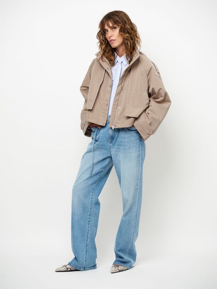 DUANE CAPE CROPPED TRENCHCOAT Rustic Taupe