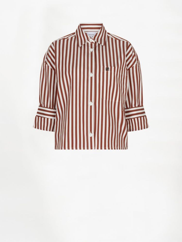 GABE STRIPE SHIRT Roasted pumpkin